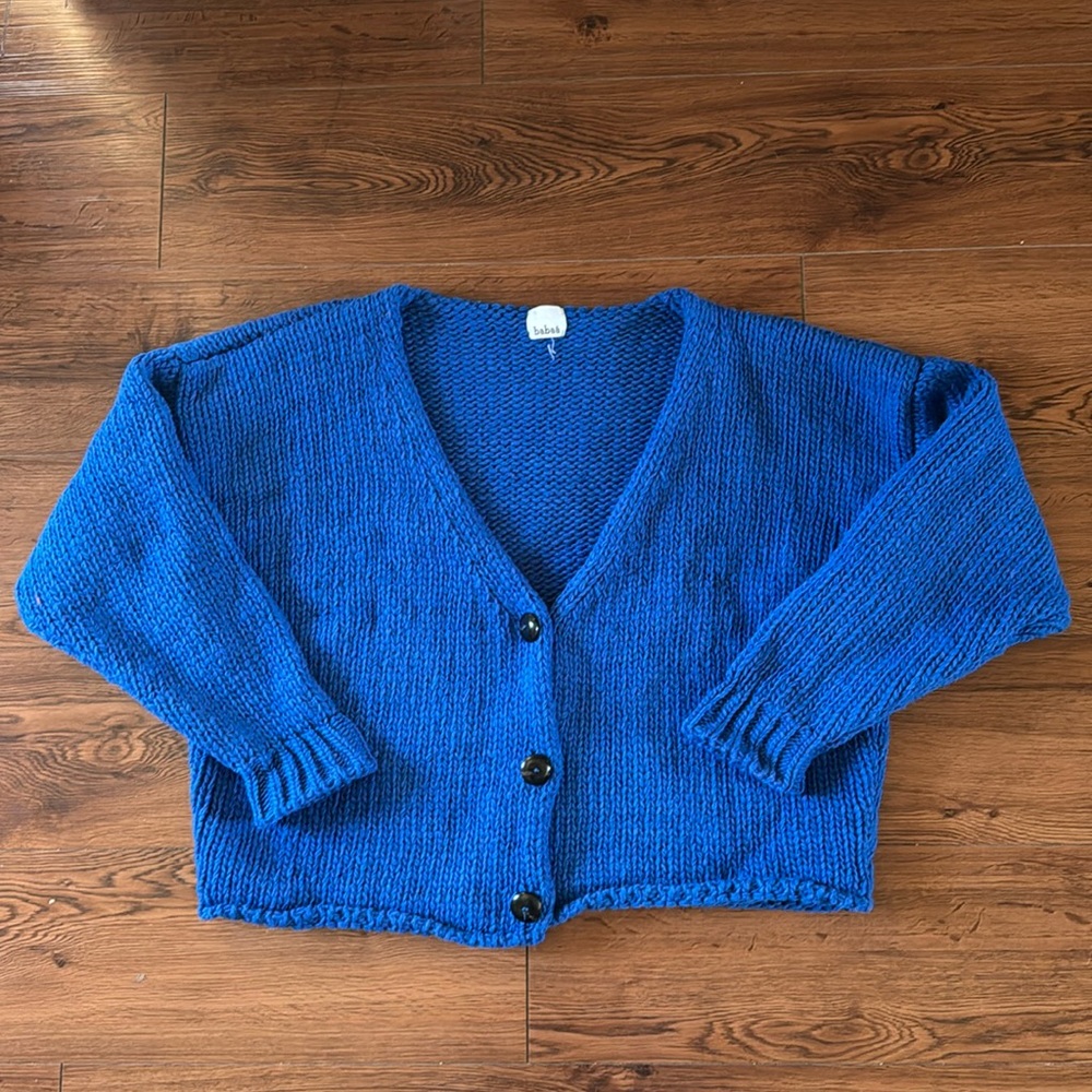 Babaa No 57 Natural Wool Cardigan - Winterskies